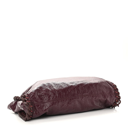 Stella McCartney Eco Alter Crinkled Patent Small Falabella Tote Burgundy 4 of 9