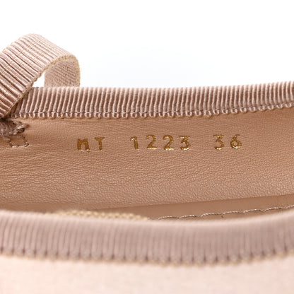 Christian Dior Satin Grosgrain D-Joy Ballet Flats 36 Beige Rose 8 of 11