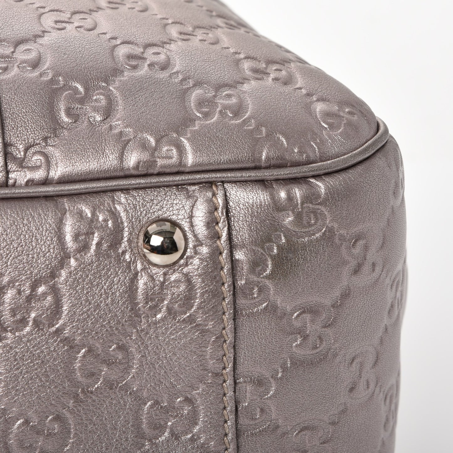Metallic Guccissima Large GG Twins Tote Mauve
