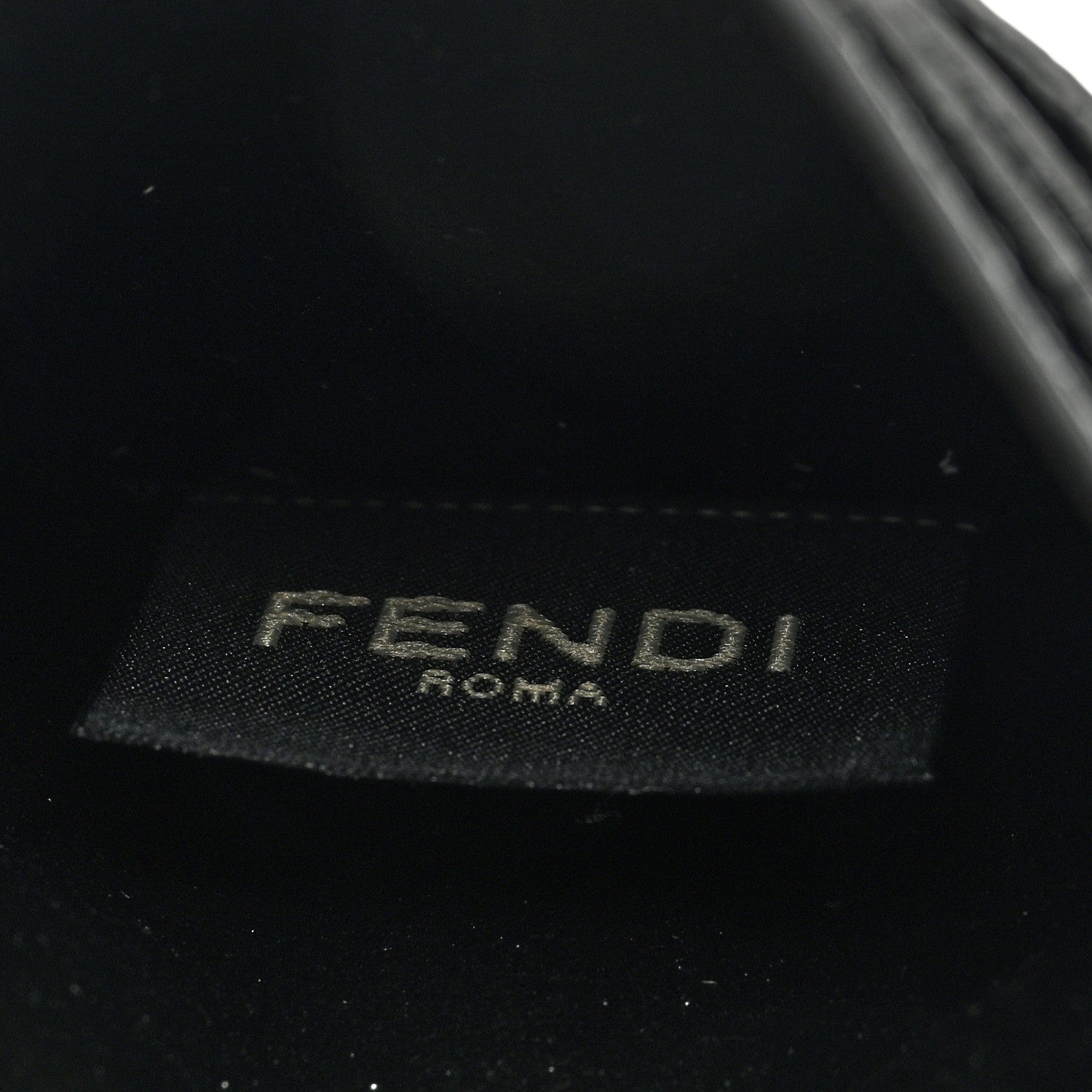 Fendi Ostrich Vitello Card Holder Blueberry Black 6 of 7