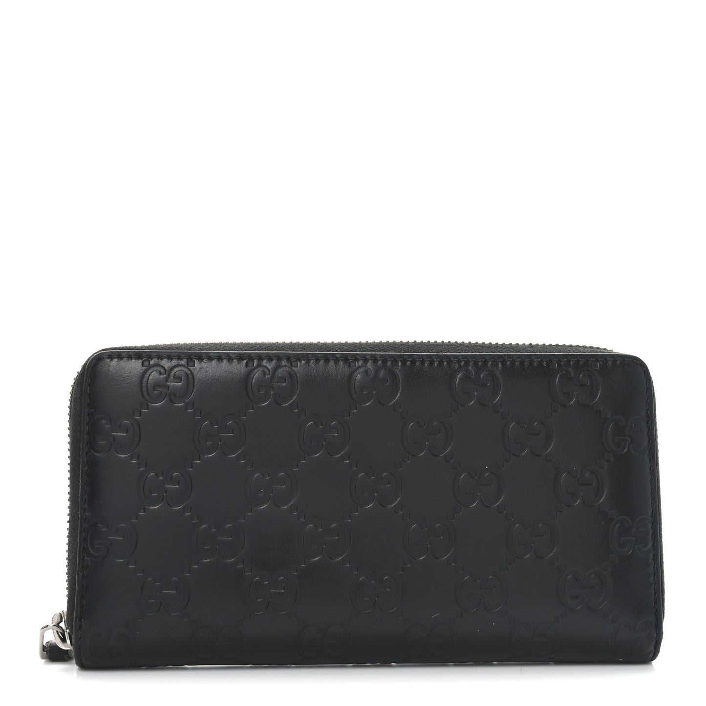 Guccissima Signature Zip Around Organizer Wallet Black