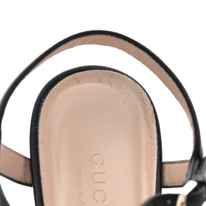 Gucci Calfskin Miro Soft Horsebit Mid Heel Sandals 35.5 Black 8 of 11