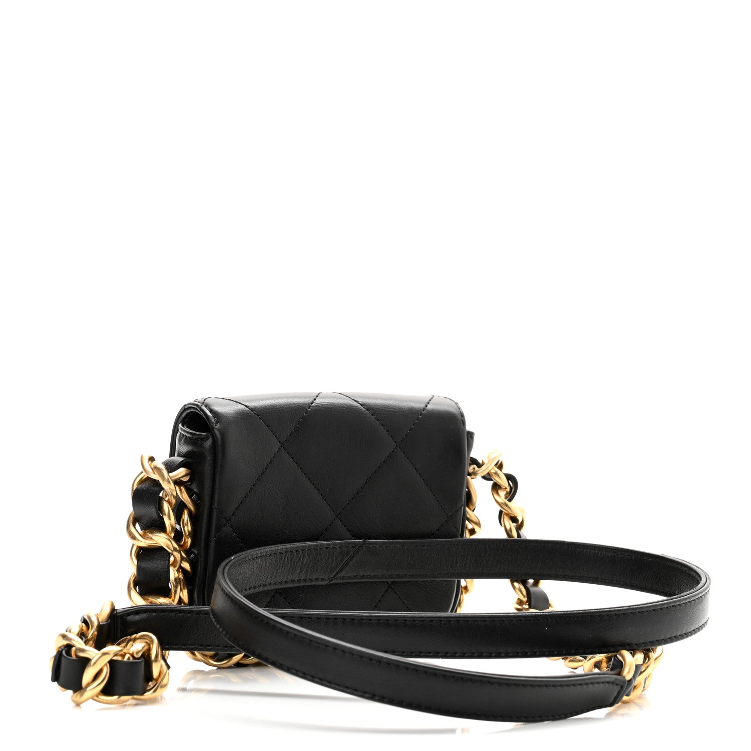 Chanel Calfskin Quilted Mini Framing Chain Bag Black 3 of 11
