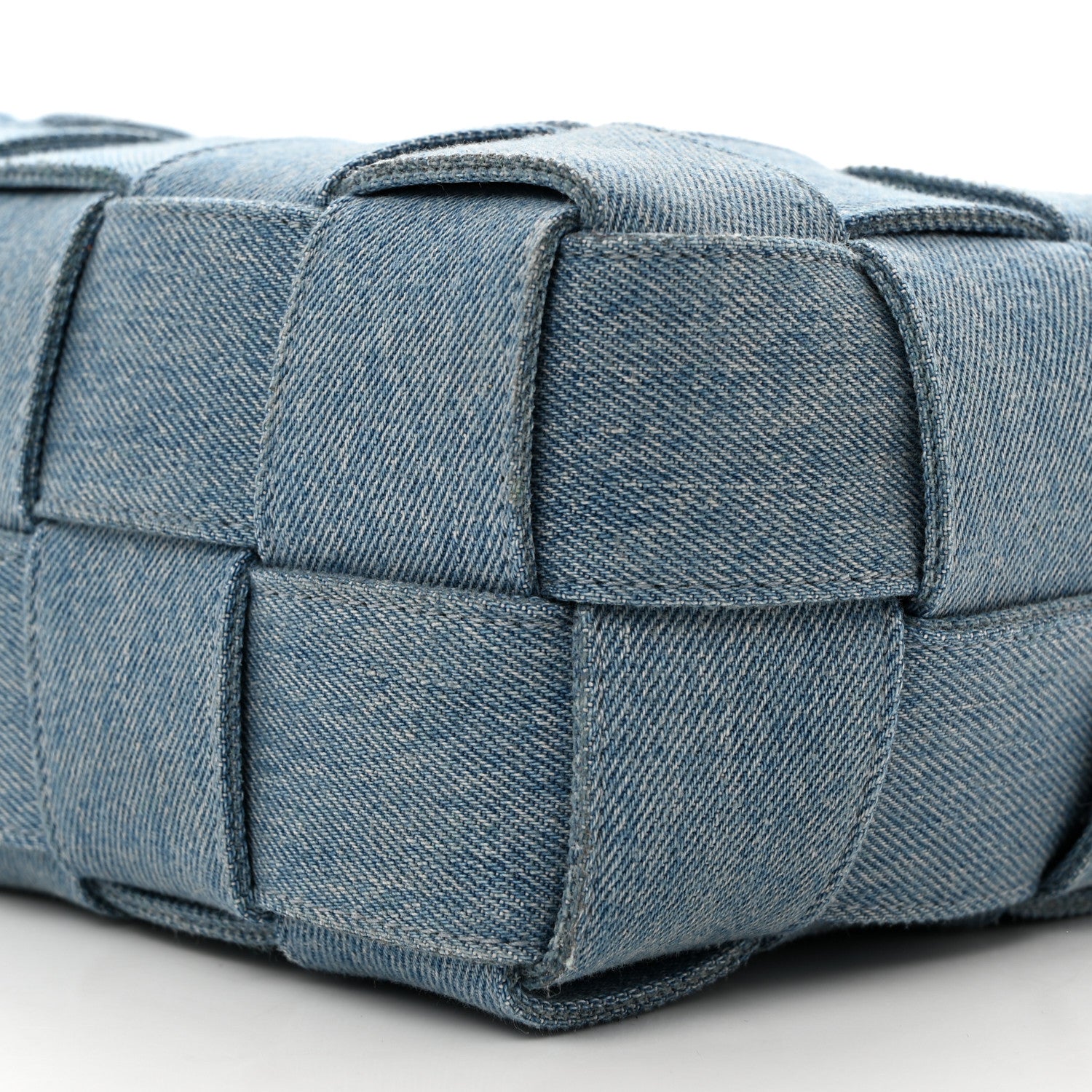 Bottega Veneta Denim Maxi Intrecciato Brick Cassette Bag Indigo 10 of 10