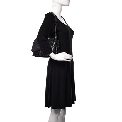 Chanel Lambskin Quilted 3 Accordion Flap Bag Black 2 of 13