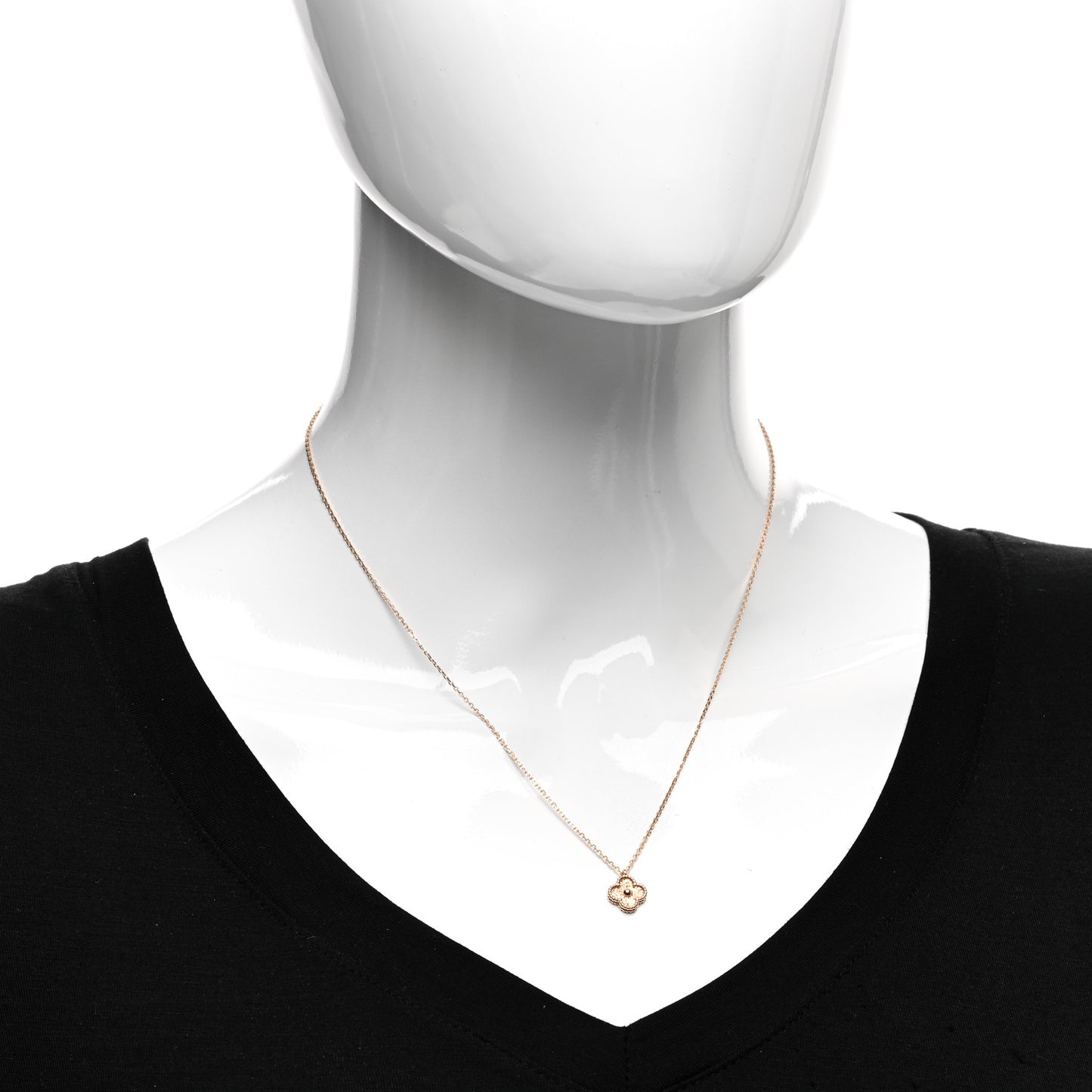 18K Rose Gold Sweet Alhambra Pendant Necklace