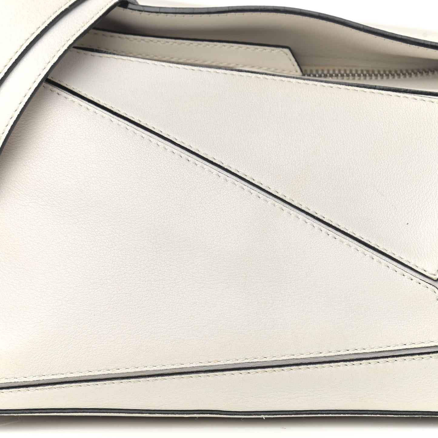 Calfskin Small Puzzle Bag White