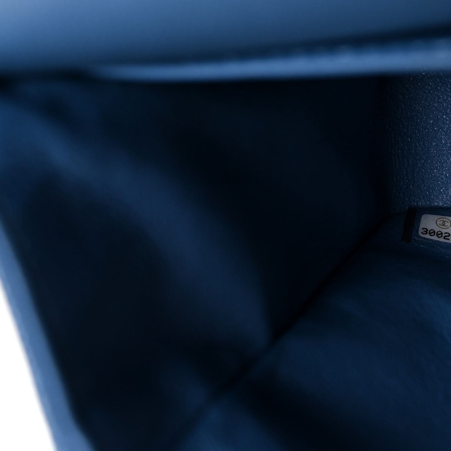 Caviar Quilted Medium Double Flap Blue