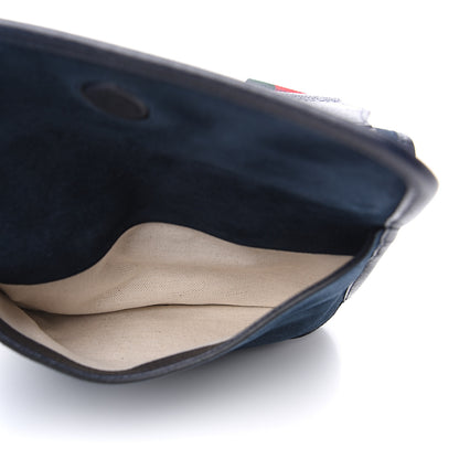 Gucci Suede Web Small Neo Vintage Double Flap Messenger Bag Blue 8 of 9