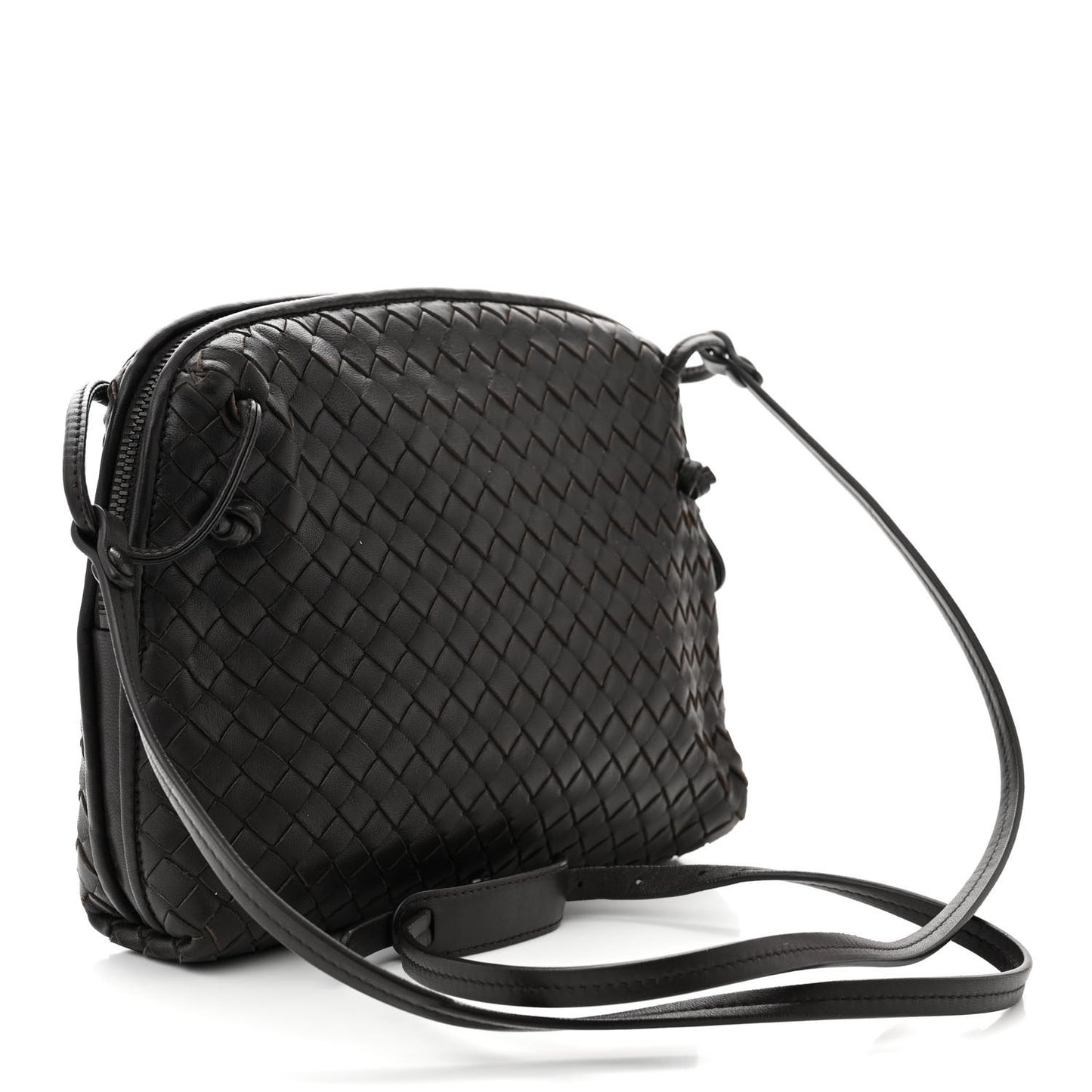 Nappa Intrecciato Nodini Bag Ebano
