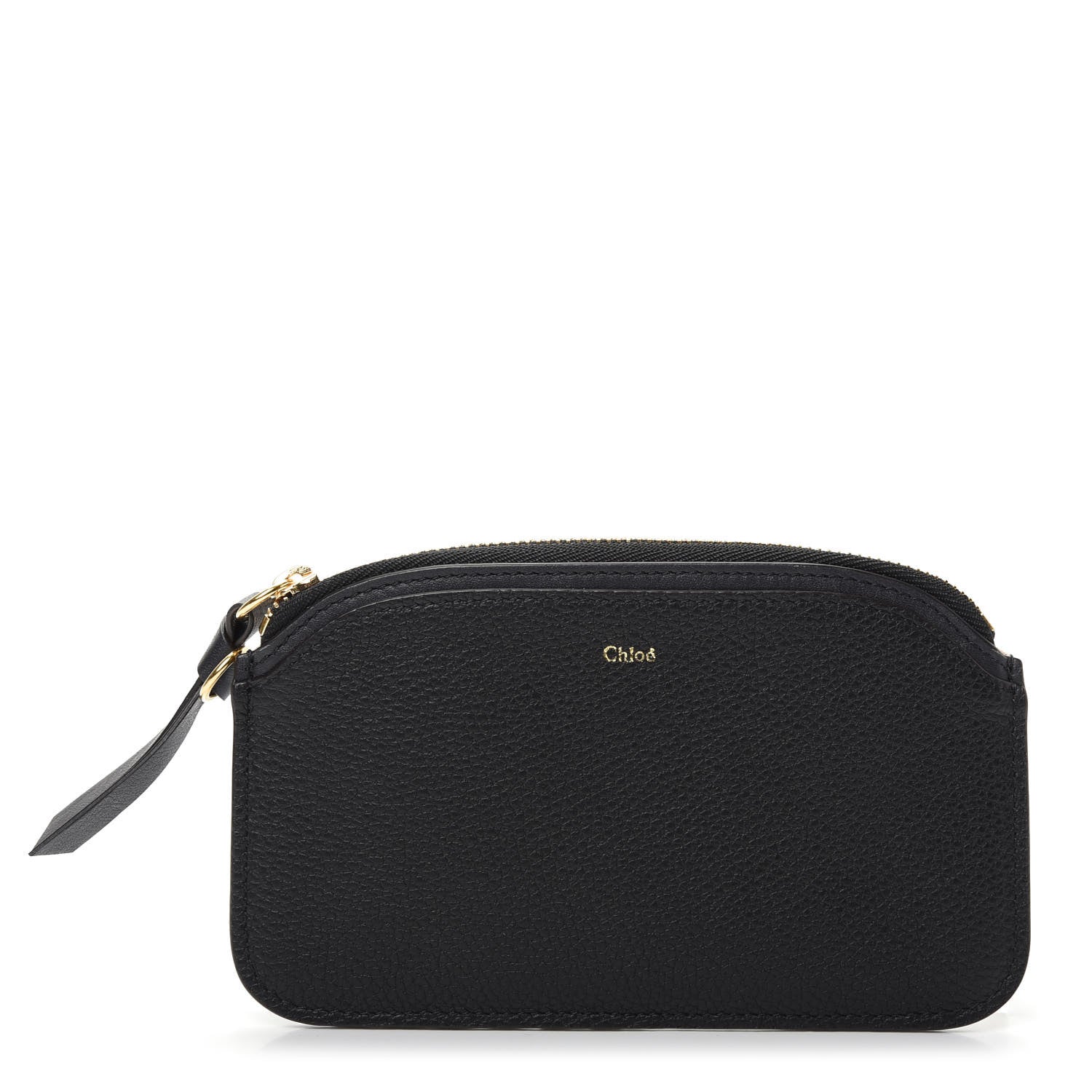 Chloe Calfskin Top Zip Card Case Black 1 of 7
