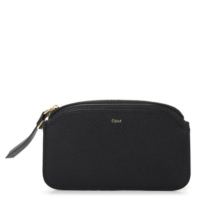 Chloe Calfskin Top Zip Card Case Black 1 of 7