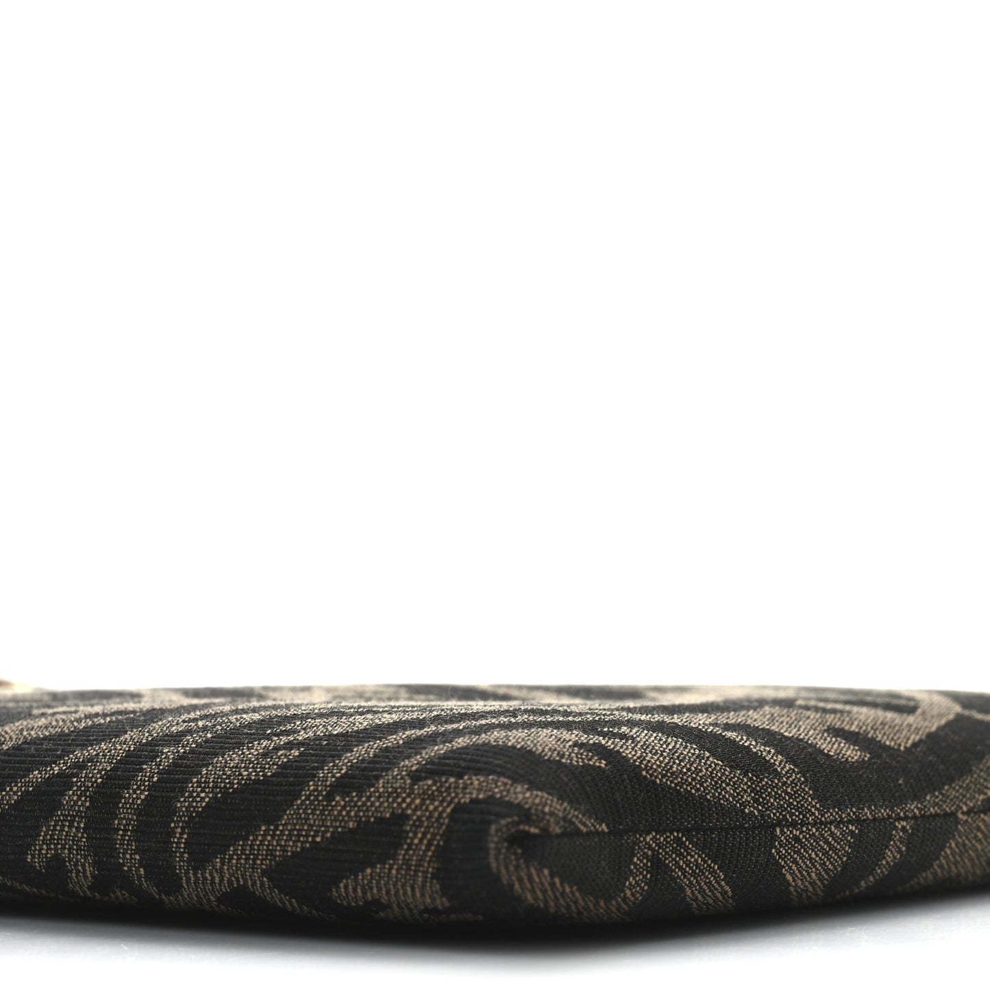 X SARAH COLEMAN Fabric Jacquard FF Vertigo Pochette Tobacco Moro Black