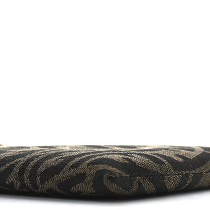 Fendi X SARAH COLEMAN Fabric Jacquard FF Vertigo Pochette Tobacco Moro Black 10 of 10
