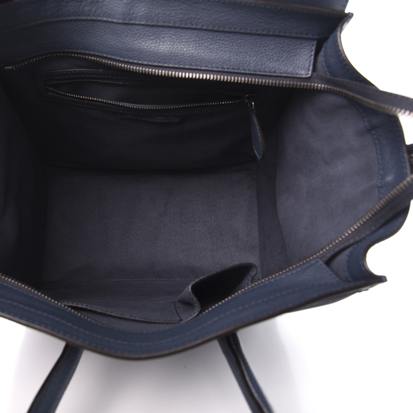 Drummed Calfskin Mini Luggage Blue