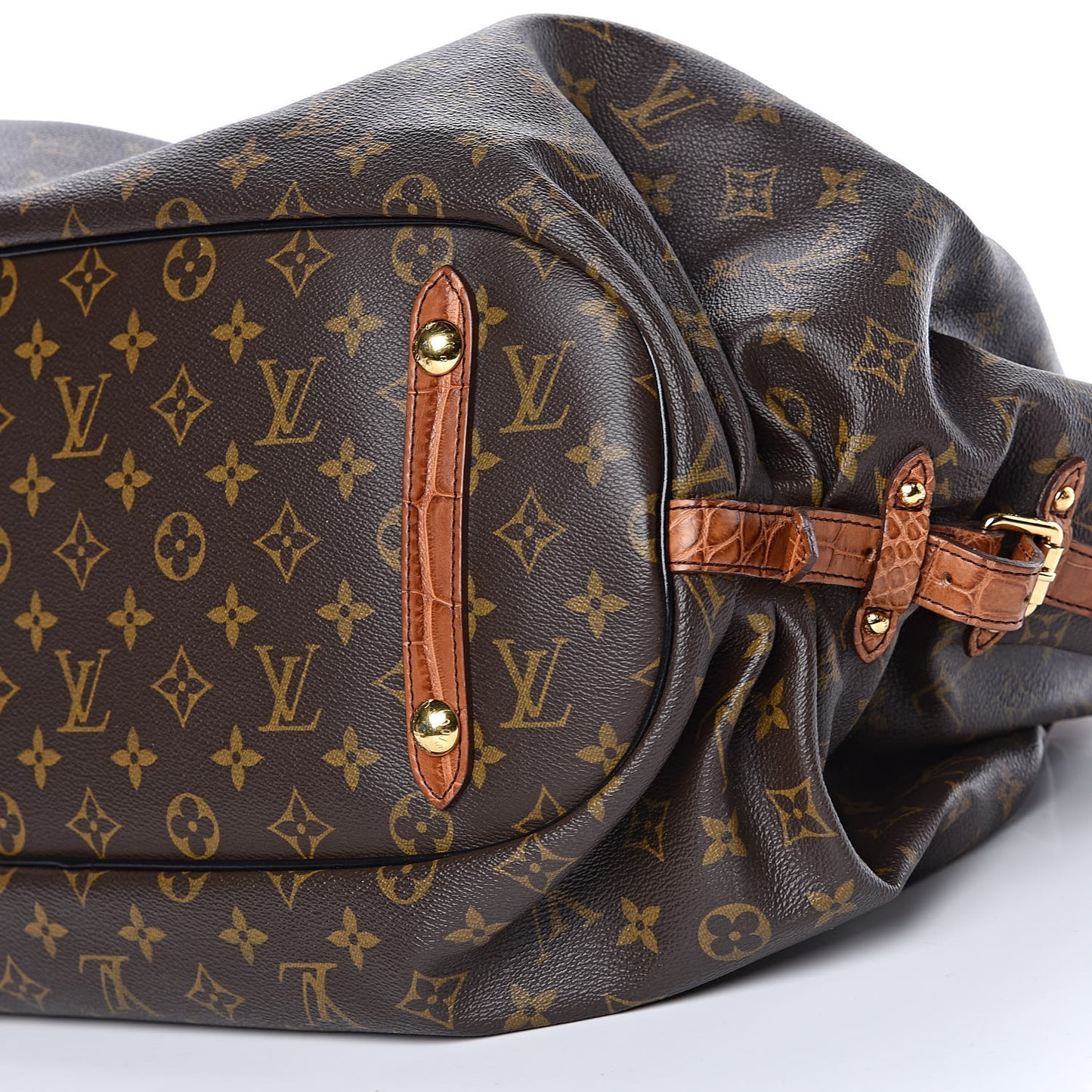 Monogram Alligator Trim Mahina XL