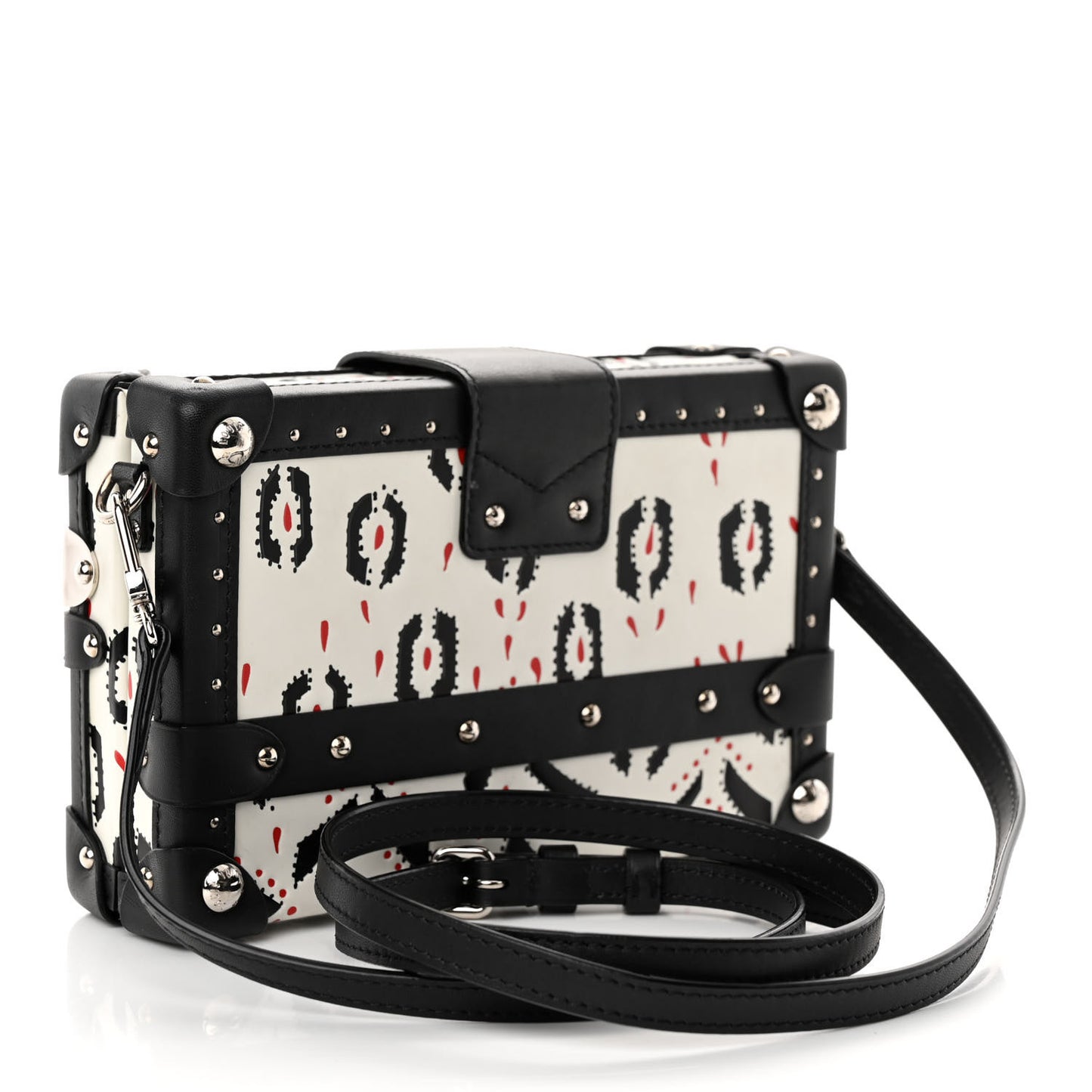Calfskin Graphic Print Petite Malle