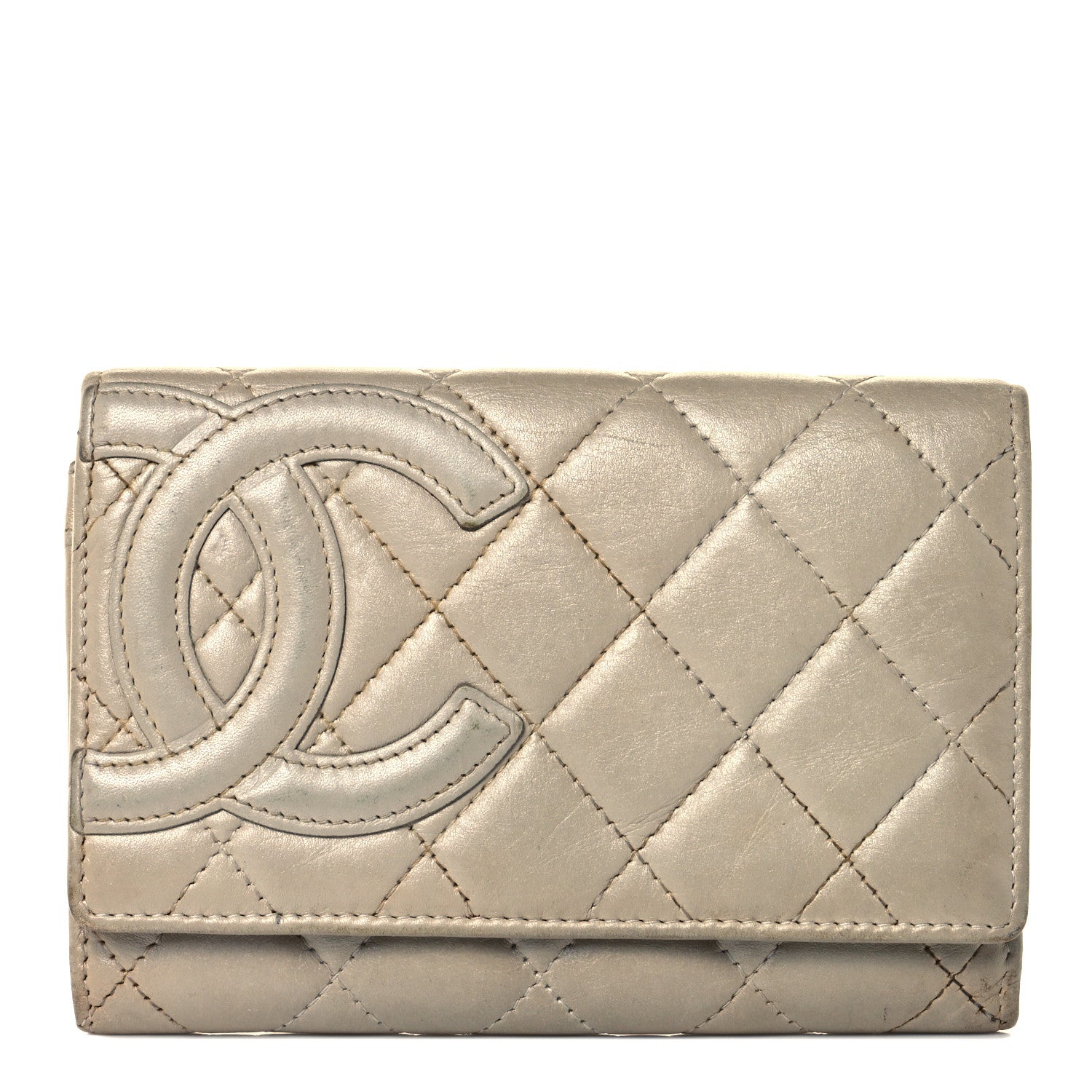 Chanel Metallic Calfskin Quilted Cambon Flap Wallet Gold 1 of 7