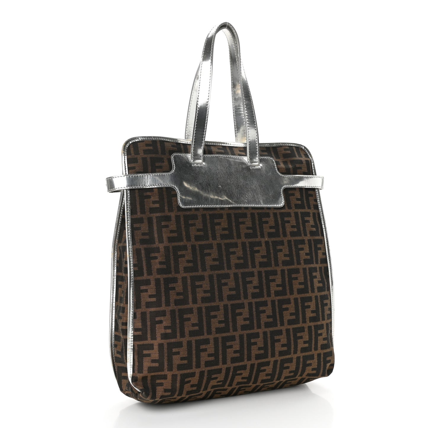 Zucca Shopper Tote Tobacco Argento