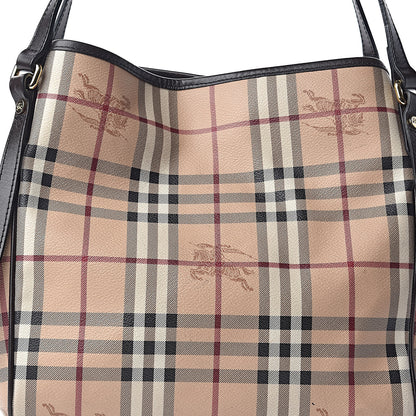 Burberry Haymarket Check Small Canterbury Tote Chocolate 8 of 17