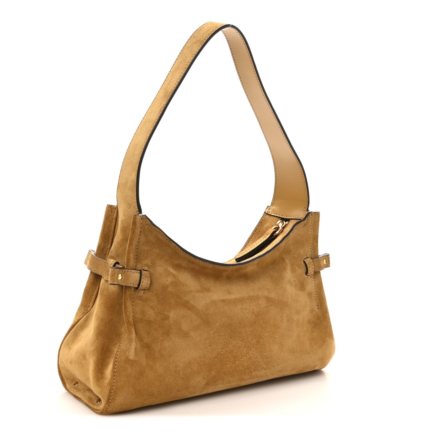 Chloe Suede Charms Hobo Bag Gold Khaki 3 of 9