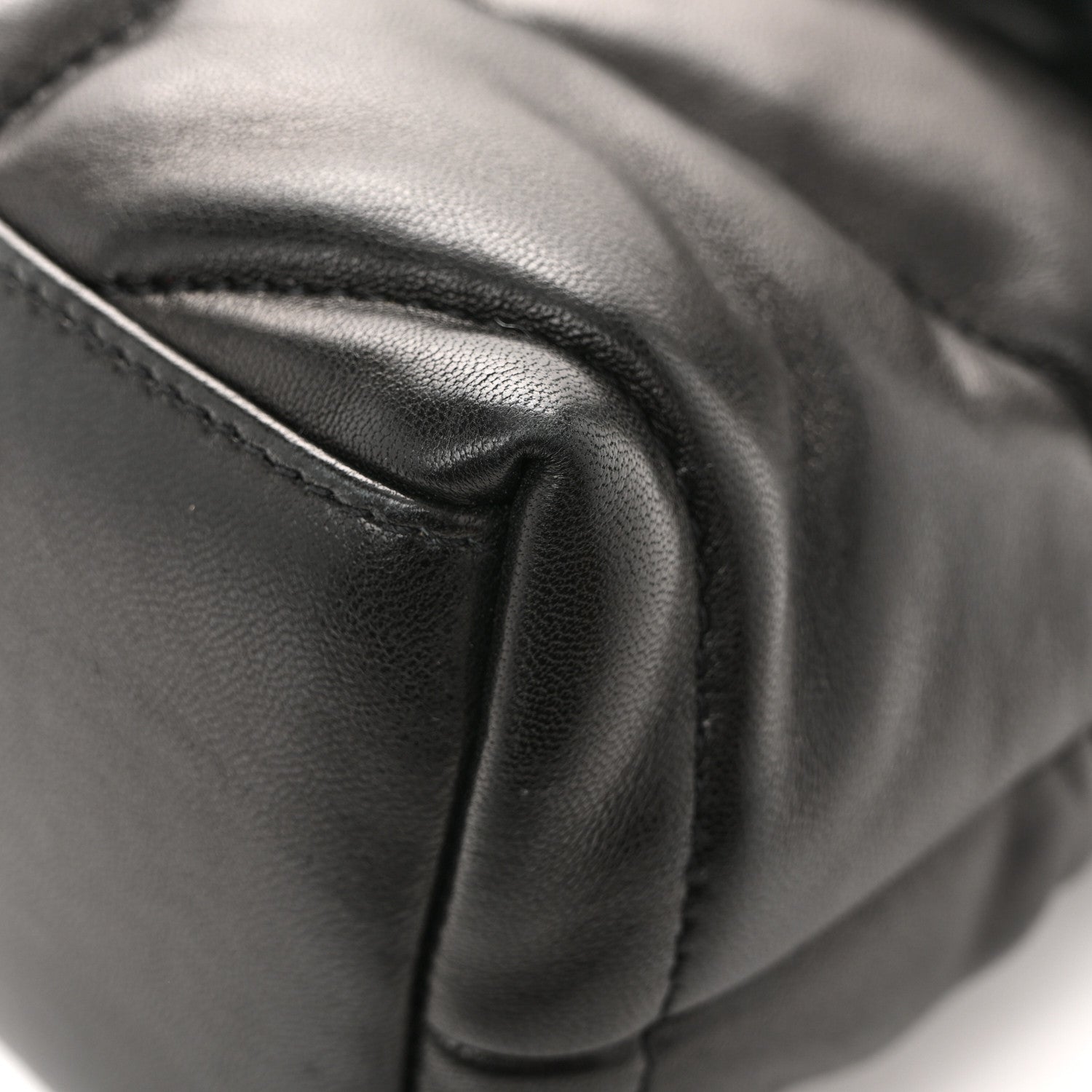 Saint Laurent Lambskin Quilted Small Loulou Puffer Monogram Monochrome Chain Satchel Black 11 of 12