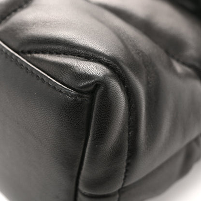 Saint Laurent Lambskin Quilted Small Loulou Puffer Monogram Monochrome Chain Satchel Black 11 of 12