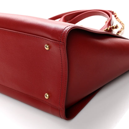 Chanel Caviar Small Studded Deauville Tote Red 10 of 10