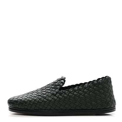 Bottega Veneta Nappa Intrecciato Mens Loafers 39.5 Dark Green 1 of 8