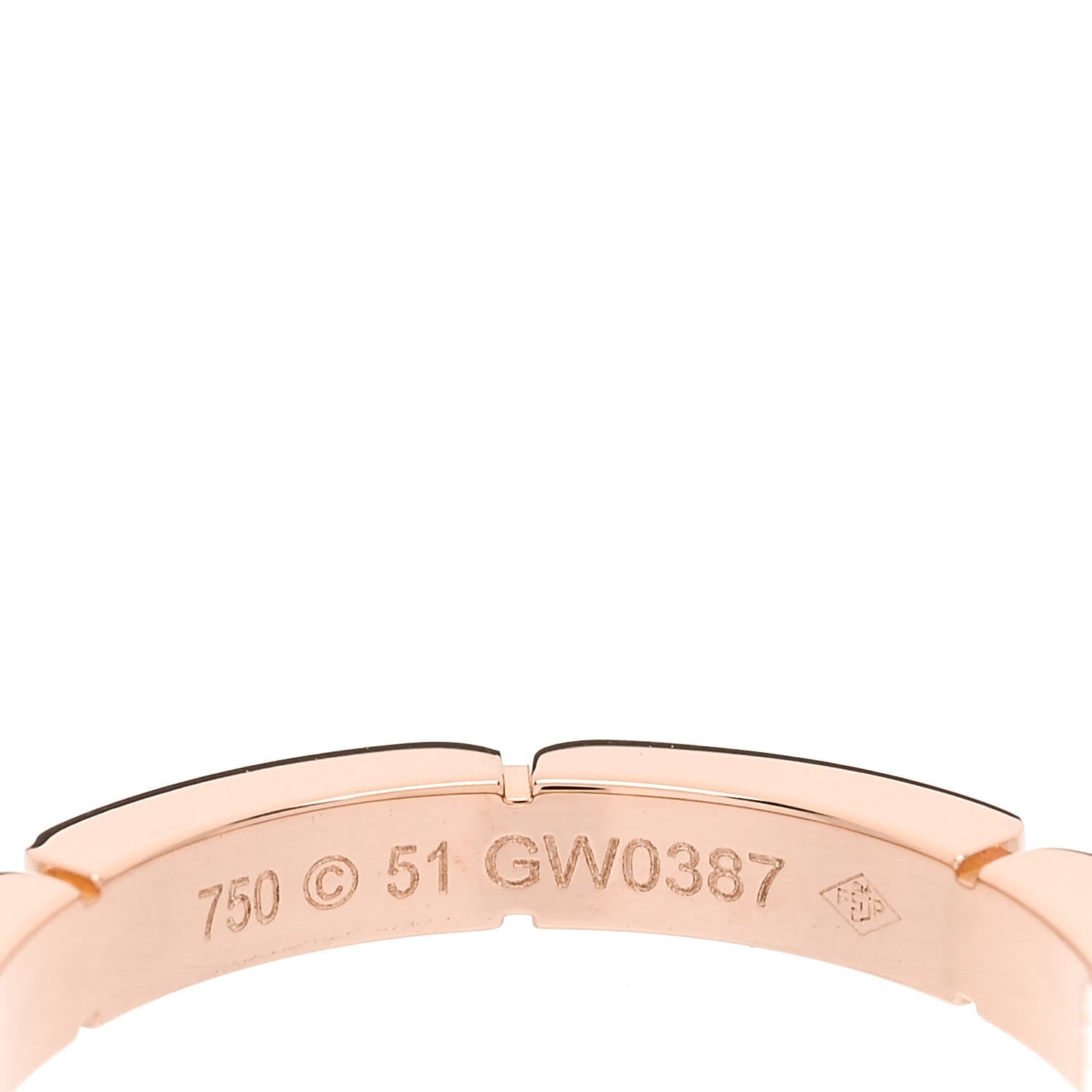 Cartier 18K Pink Gold 2.5mm Maillon Panthere Wedding Band Ring 51 5.75 4 of 4
