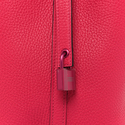 Hermes Taurillon Clemence Monochrome Picotin Lock 18 PM Rose Mexico 8 of 13