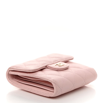 Chanel Caviar Quilted Compact Flap Wallet Light Pink 4 of 8