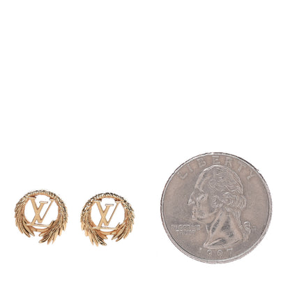 Louis Vuitton Angel Stud Earrings Gold 2 of 5