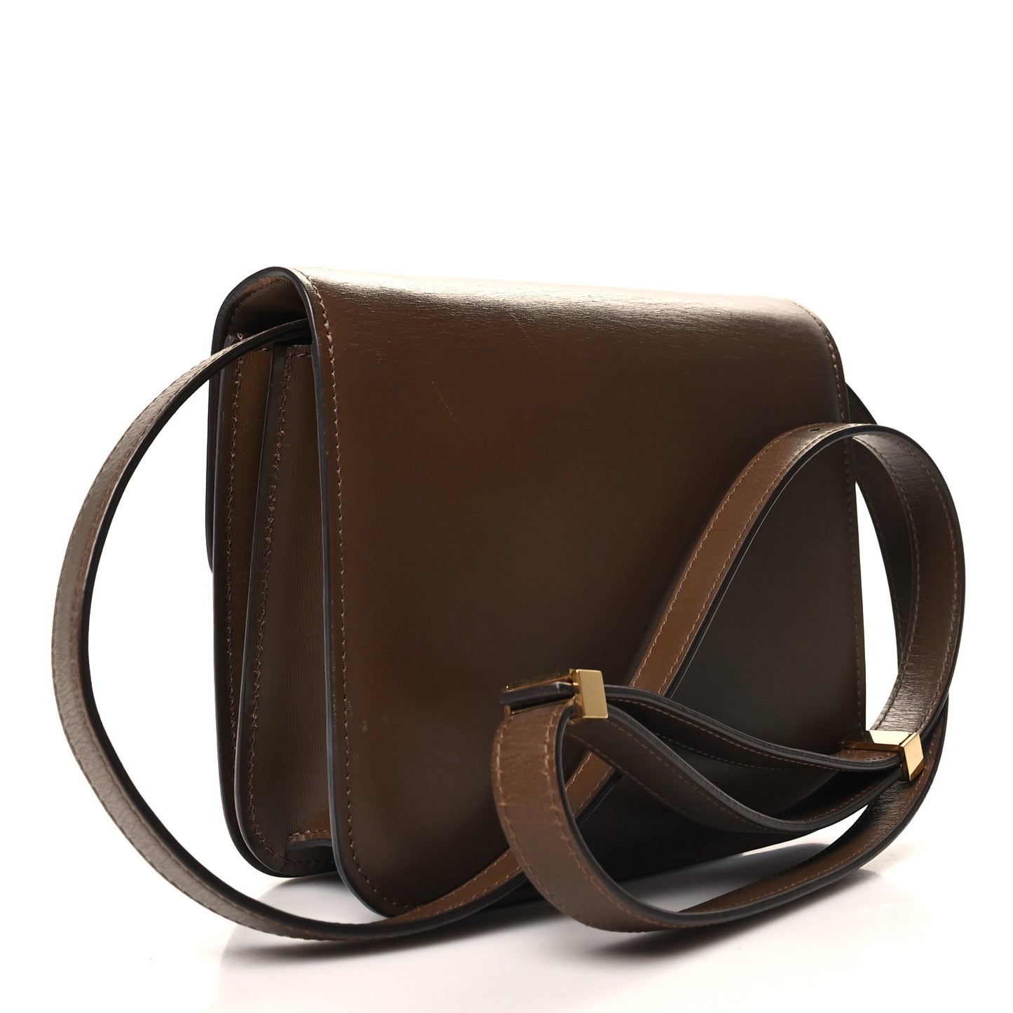 Box Calfskin Teen Classic Box Flap Bag Camel