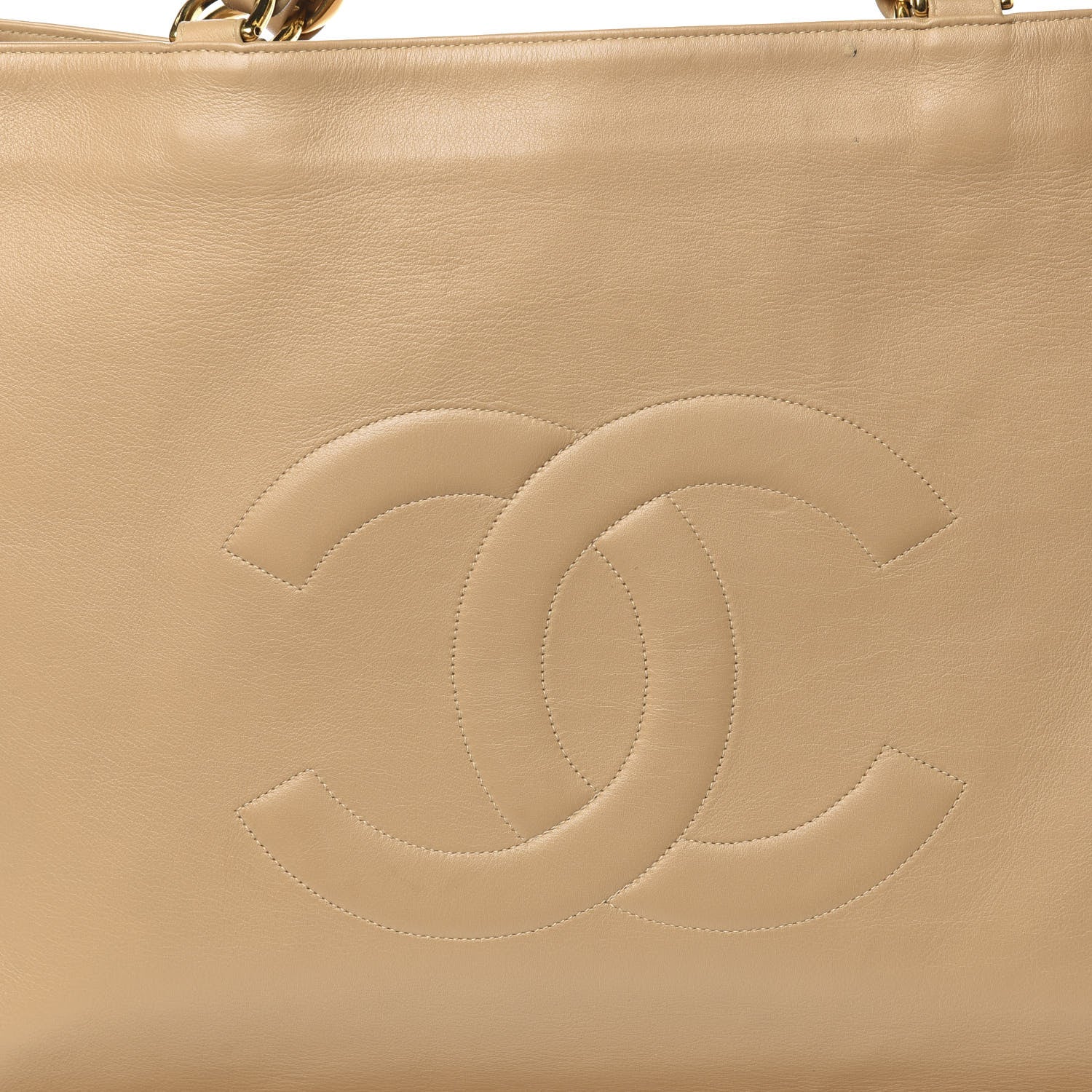 Chanel Lambskin Jumbo CC Shoulder Bag Beige 14 of 14