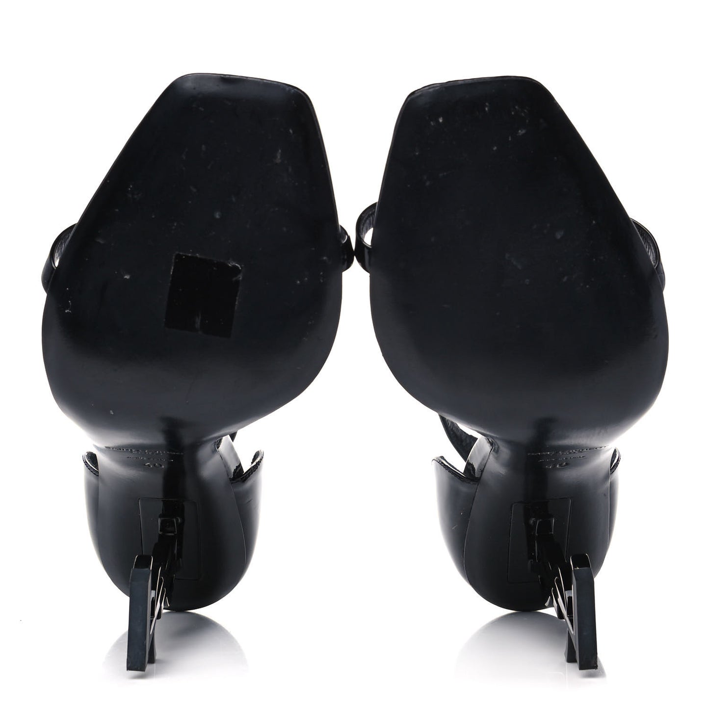 Patent Calfskin Opyum 110 Sandals 40 Black
