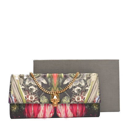 Alexander McQueen Printed Calfskin Dripping Flower Skull Wallet on Chain Multicolor 11 of 11