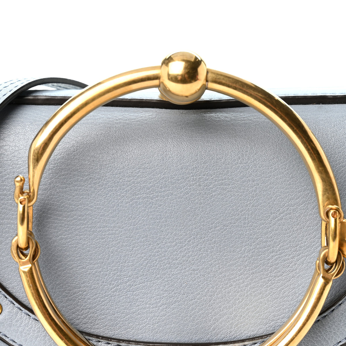 Chloe Calfskin Small Nile Bracelet Minaudiere Bag Washed Blue 7 of 9