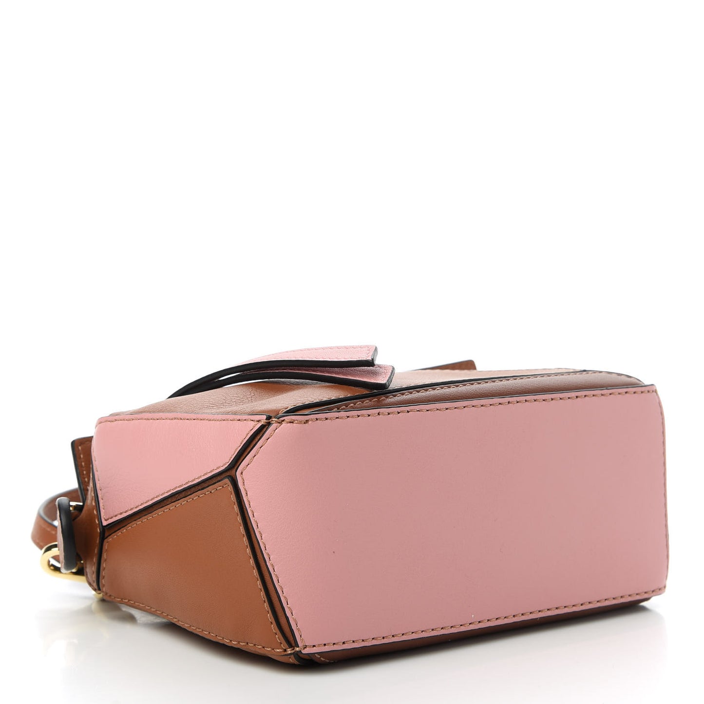 Calfskin Mini Puzzle Bag Tan Medium Pink