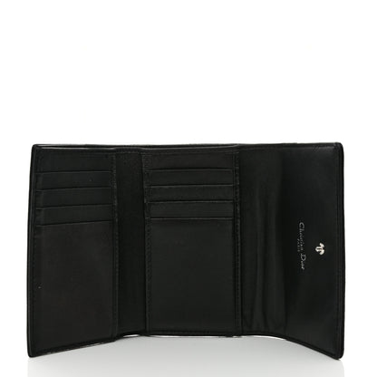 Christian Dior Grained Calfskin Cannage Diorama Elancee Wallet Black 5 of 8