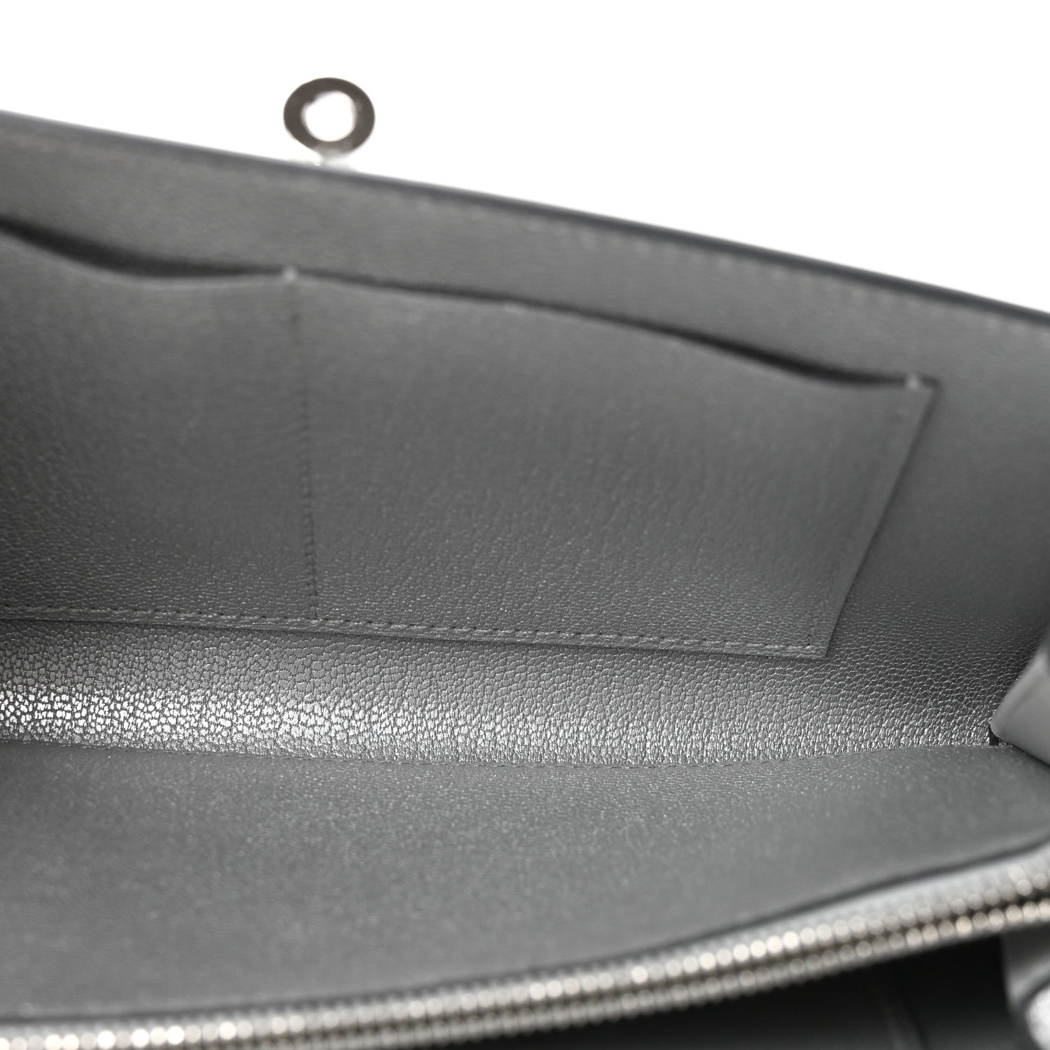 Hermes Metallic Chevre Chamkilight Kelly Wallet To Go Argent 5 of 10