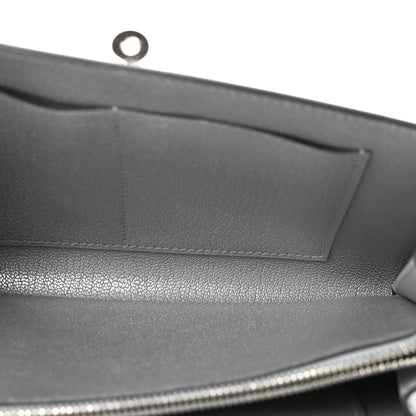 Hermes Metallic Chevre Chamkilight Kelly Wallet To Go Argent 5 of 10