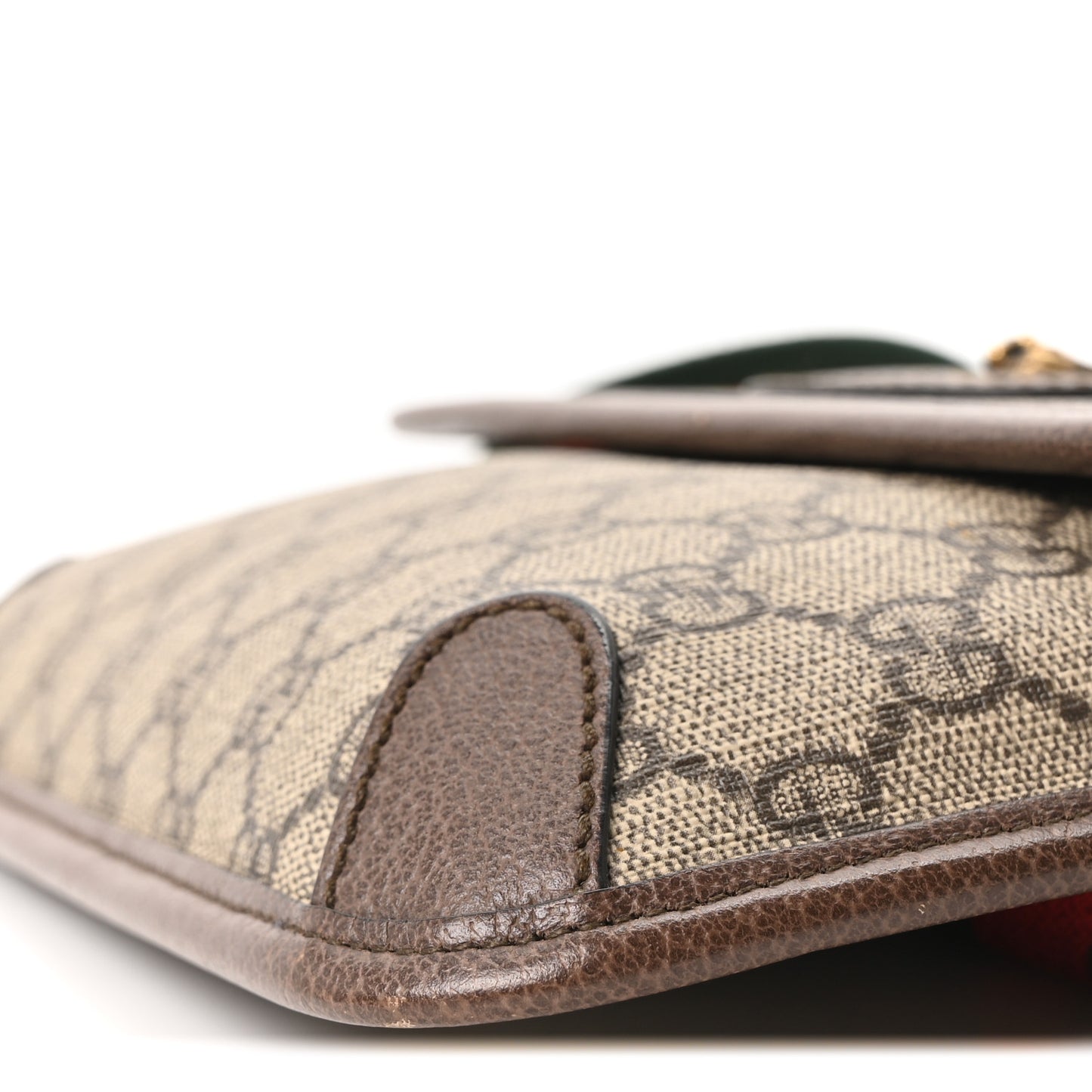 GG Supreme Monogram Neo Vintage Web Belt Bag Brown
