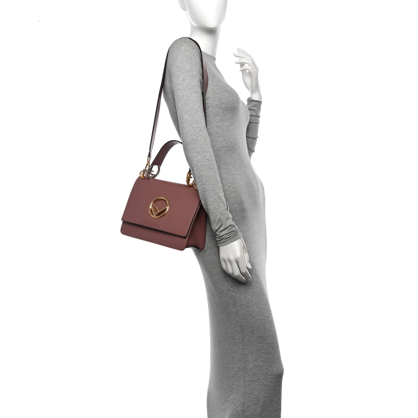 Vitello Century Opaco F is Fendi Kan I Shoulder Bag English Rose