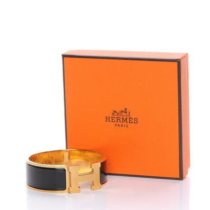 Hermes Enamel Wide Clic Clac H Bracelet PM Black 5 of 5