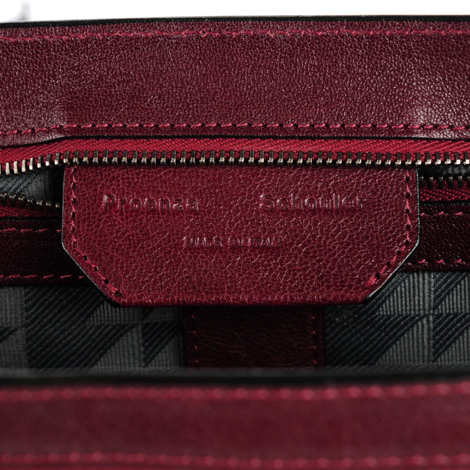Proenza Schouler Lambskin Fringe PS1 Medium Satchel Burgundy 10 of 10