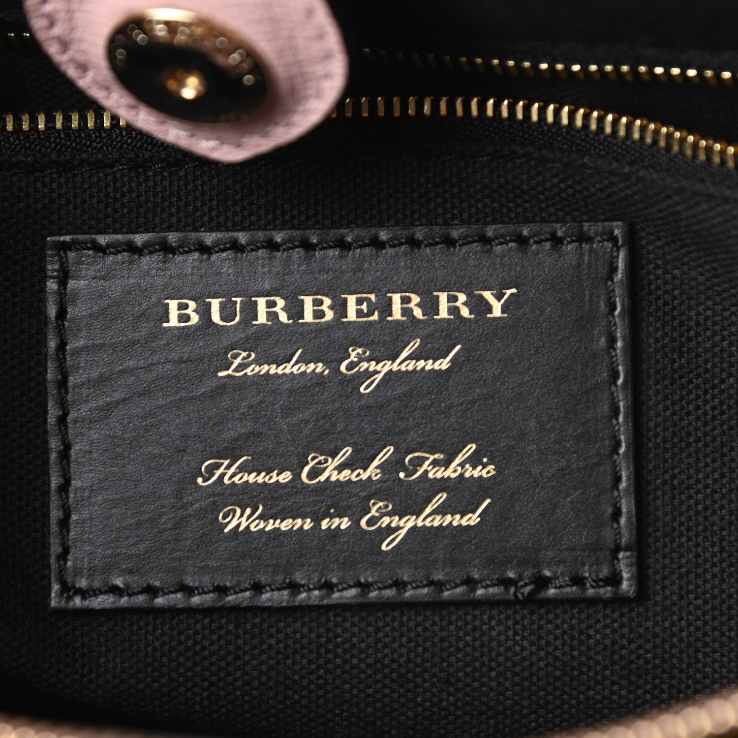Burberry Grainy Calfskin House Check Medium Banner Tote Pale Orchid 6 of 12