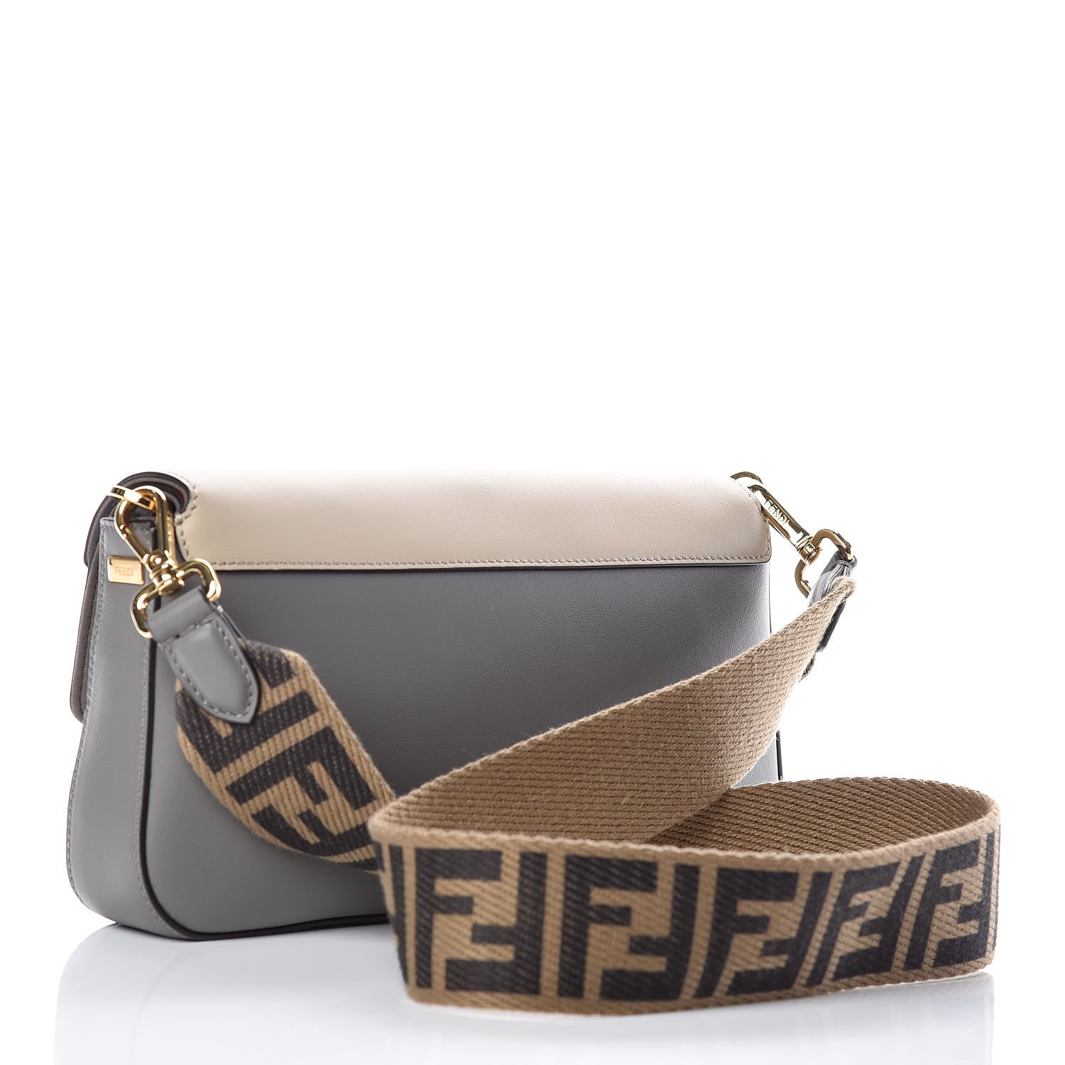 Fendi Vitello Grace FF 1974 Baguette Argilla Nuvola Fragola 3 of 10