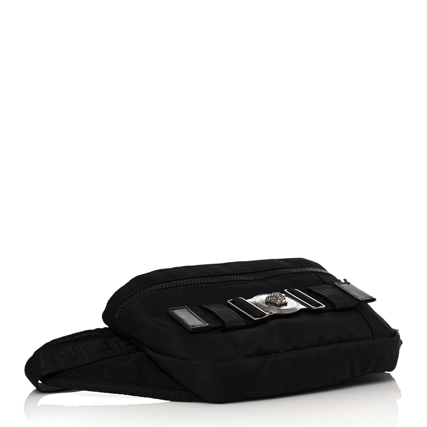 Nylon Palazzo Medusa Belt Bag Black