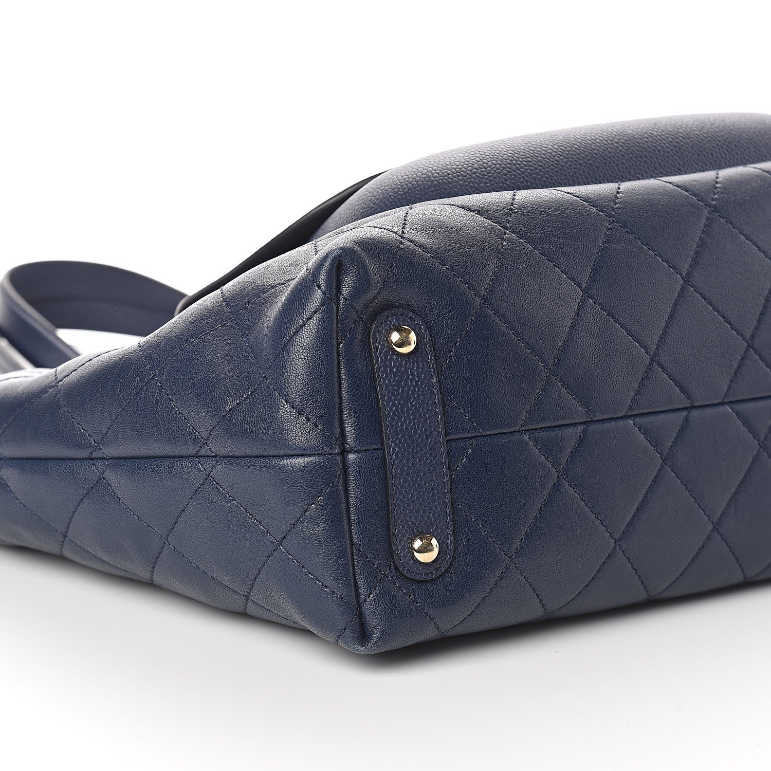 Chanel Calfskin Caviar Quilted Large Shopping Tote Blue 9 of 10